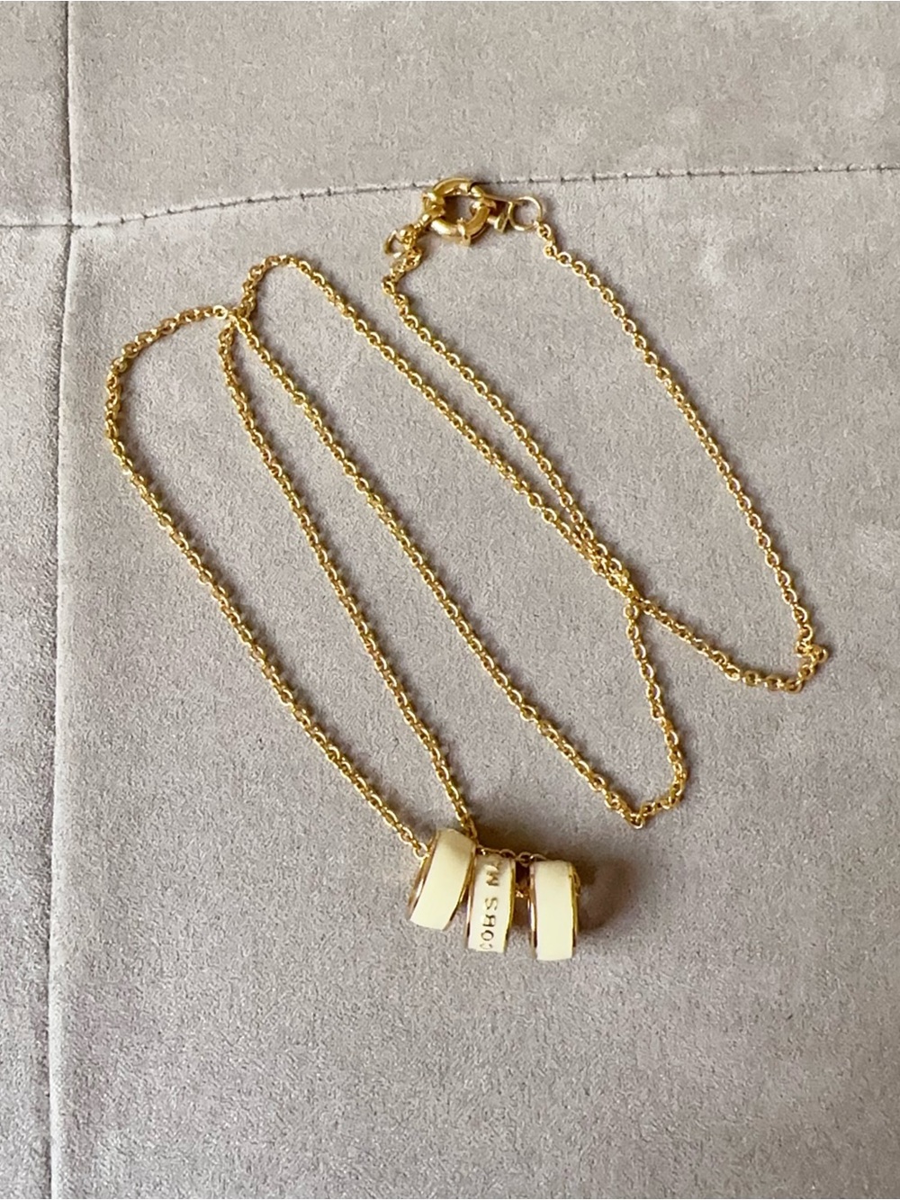 Marc by Marc Jacobs Enamel Triple Ring Pendent Necklace